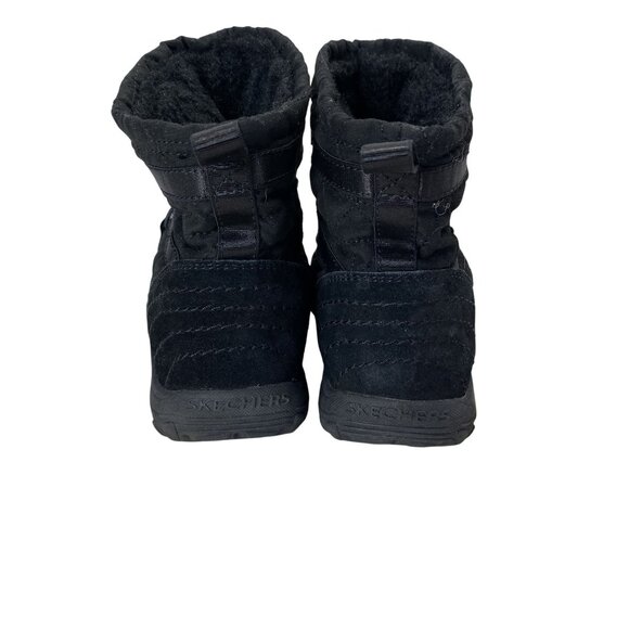 Skechers Womens Black Quilted Winter Booties Size 6 - Picture 4 of 7
